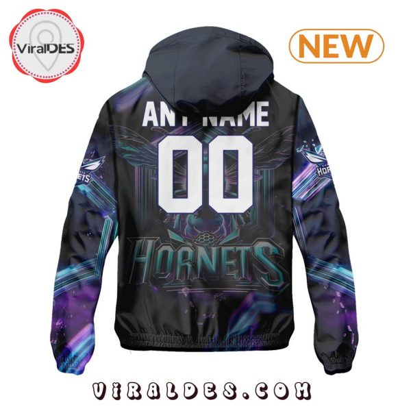 NBA Charlotte Hornets Realistic Team Logo Design Windbreaker Jacket