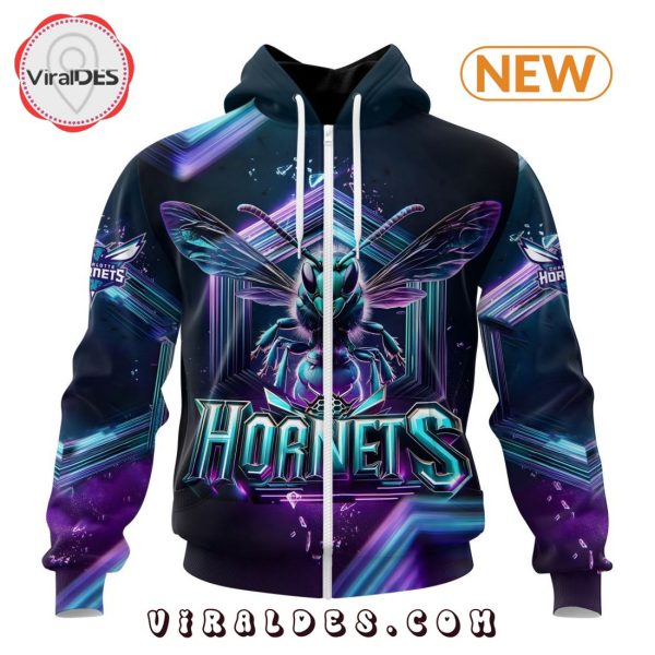 NBA Charlotte Hornets Special Realistic Team Logo Hoodie