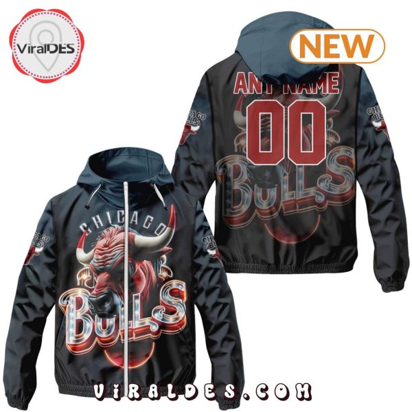 NBA Chicago Bulls Realistic Team Logo Design Windbreaker Jacket