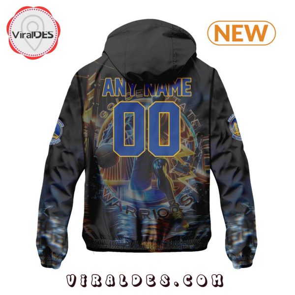 NBA Golden State Warriors Realistic Team Logo Design Windbreaker Jacket