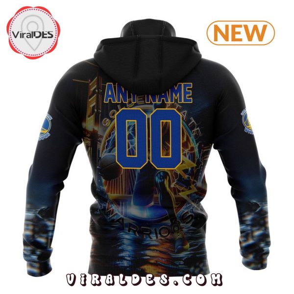 NBA Golden State Warriors Special Realistic Team Logo Hoodie