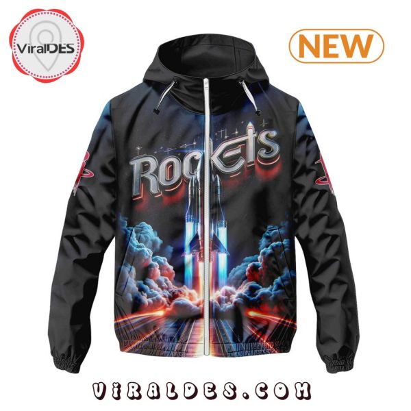 NBA Houston Rockets Realistic Team Logo Design Windbreaker Jacket