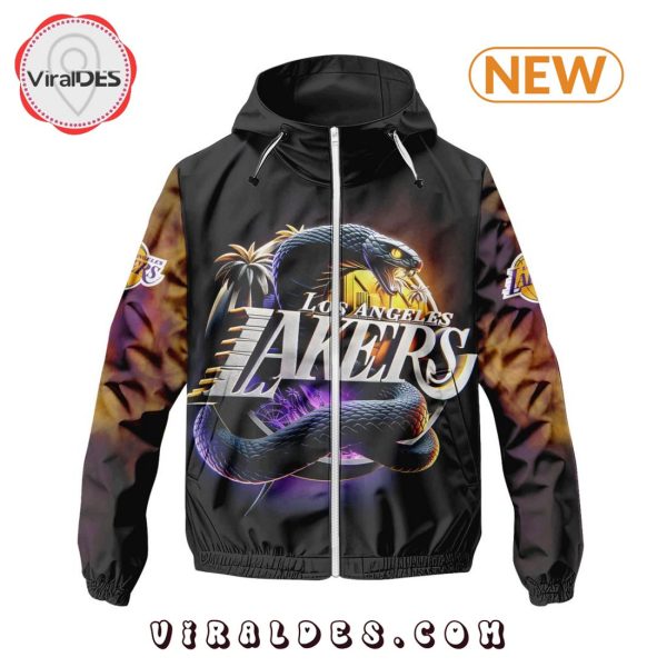 NBA Los Angeles Lakers Realistic Team Logo Design Windbreaker Jacket