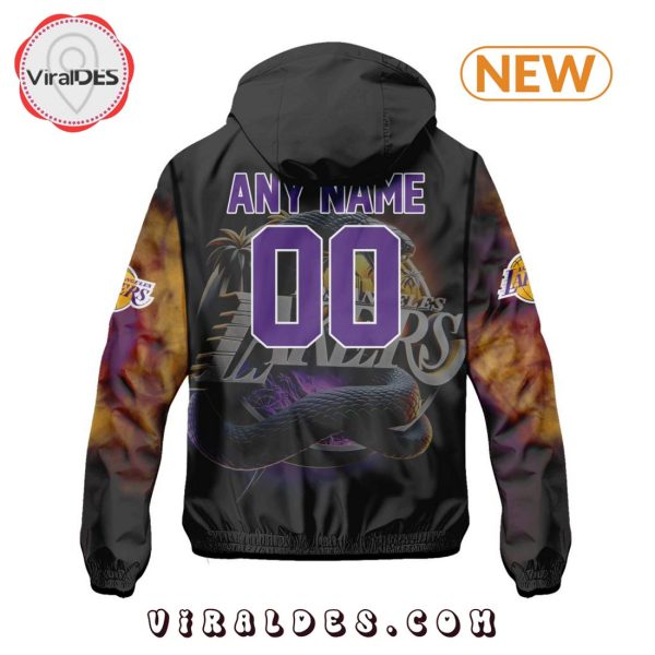 NBA Los Angeles Lakers Realistic Team Logo Design Windbreaker Jacket