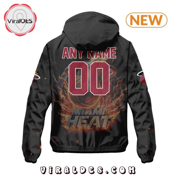 NBA Miami Heat Realistic Team Logo Design Windbreaker Jacket