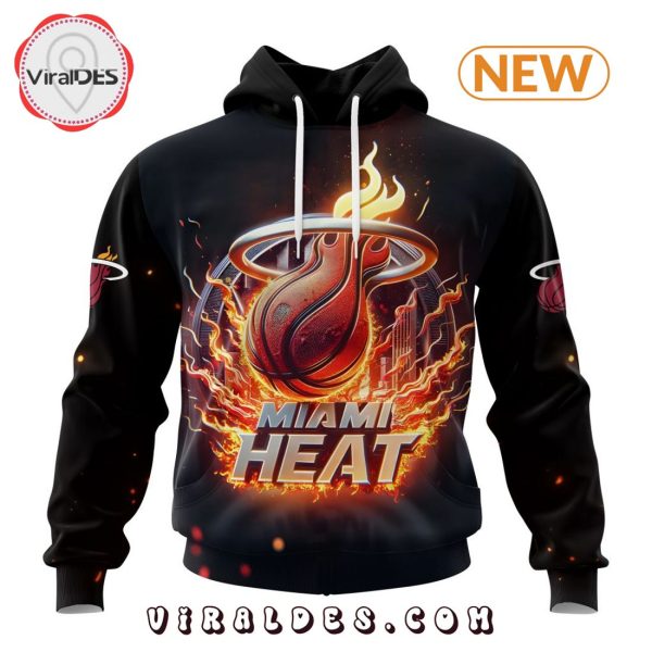 NBA Miami Heat Special Realistic Team Logo Hoodie