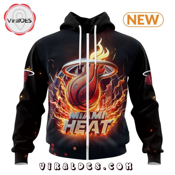 NBA Miami Heat Special Realistic Team Logo Hoodie