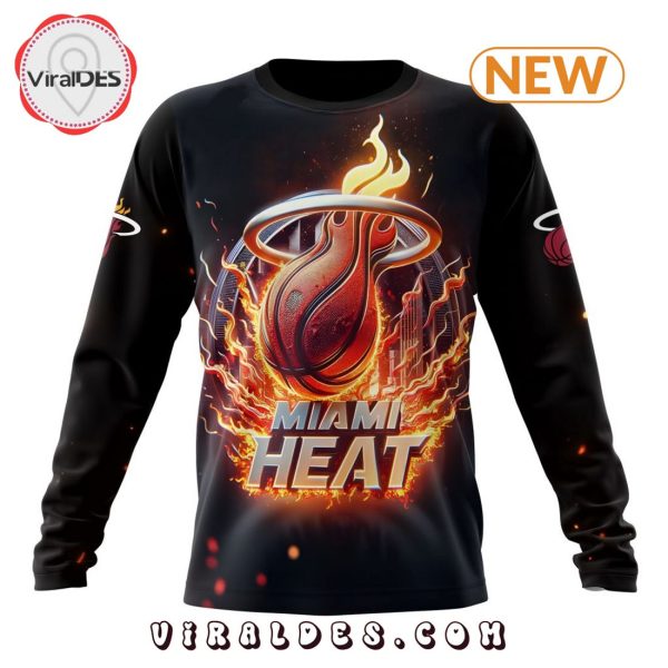 NBA Miami Heat Special Realistic Team Logo Hoodie