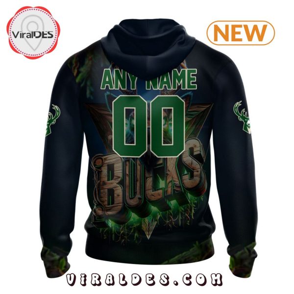 NBA Milwaukee Bucks Special Realistic Team Logo Hoodie