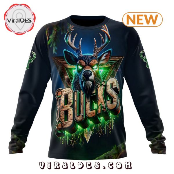 NBA Milwaukee Bucks Special Realistic Team Logo Hoodie