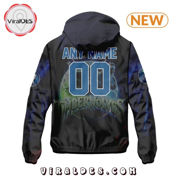 NBA Minnesota Timberwolves Realistic Team Logo Design Windbreaker Jacket