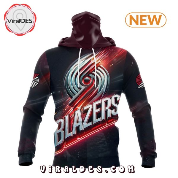 NBA Portland Trail Blazers Special Realistic Team Logo Hoodie