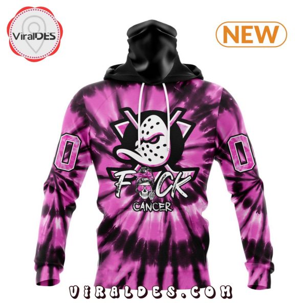 NHL Anaheim Ducks Special Pink F!ck Cancer Design Hoodie