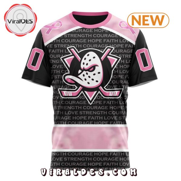 NHL Anaheim Ducks Special Pink Fight Breast Cancer Design Hoodie