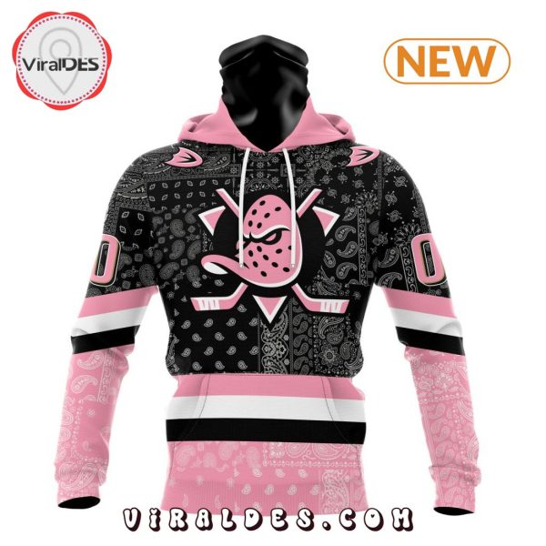 NHL Anaheim Ducks Special Pink Paisley Design Hoodie