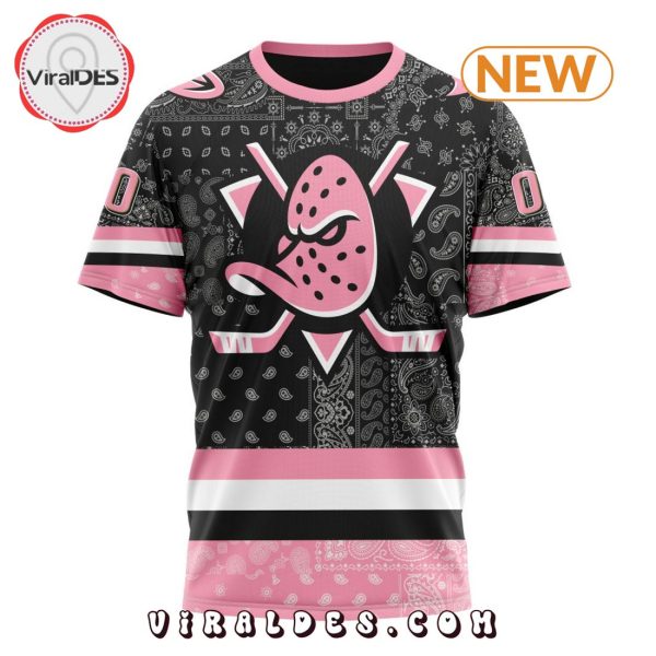 NHL Anaheim Ducks Special Pink Paisley Design Hoodie