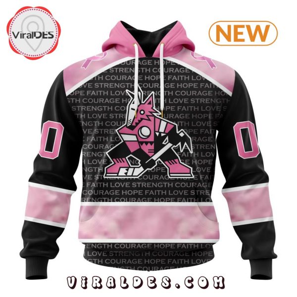 NHL Arizona Coyotes Special Pink Fight Breast Cancer Design Hoodie