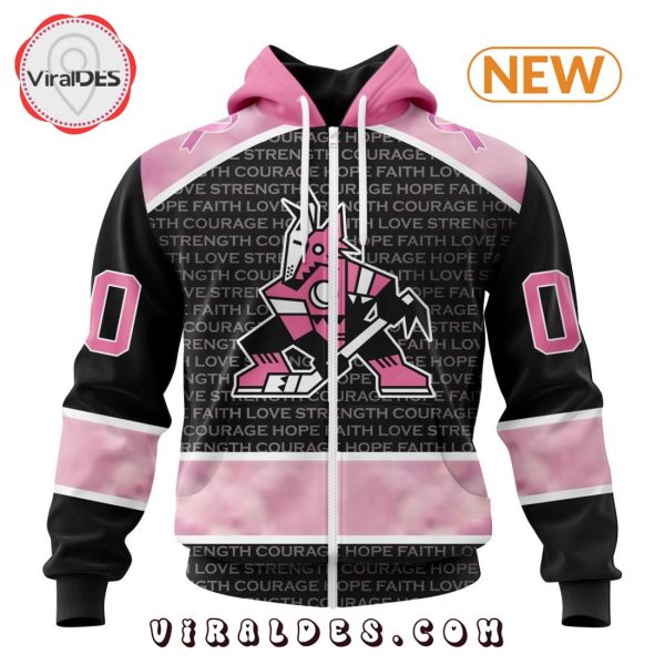 NHL Arizona Coyotes Special Pink Fight Breast Cancer Design Hoodie