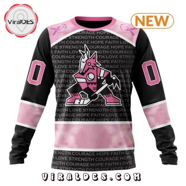 NHL Arizona Coyotes Special Pink Fight Breast Cancer Design Hoodie