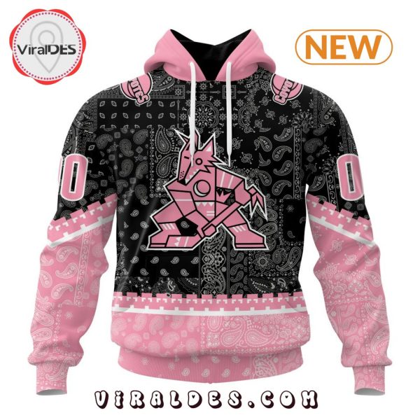 NHL Arizona Coyotes Special Pink Paisley Design Hoodie