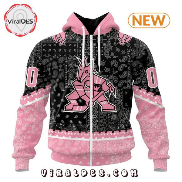 NHL Arizona Coyotes Special Pink Paisley Design Hoodie