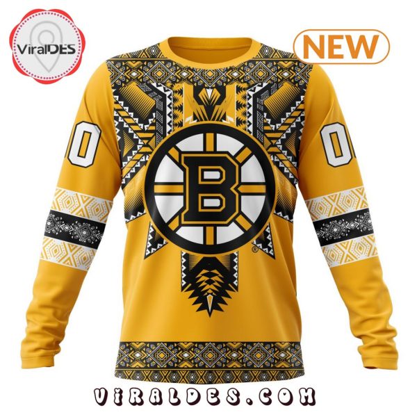 NHL Boston Bruins Special Native Heritage Design Hoodie