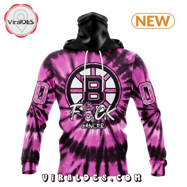 NHL Boston Bruins Special Pink F!ck Cancer Design Hoodie