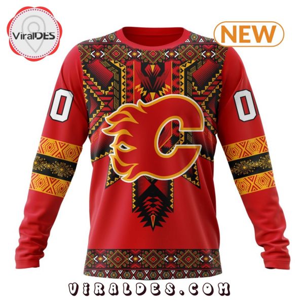 NHL Calgary Flames Special Native Heritage Design Hoodie