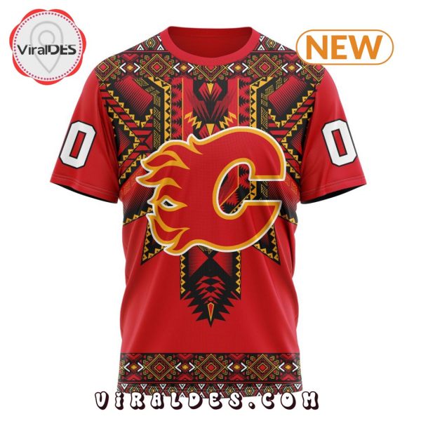 NHL Calgary Flames Special Native Heritage Design Hoodie