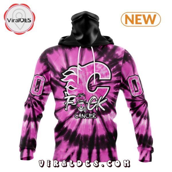 NHL Calgary Flames Special Pink F!ck Cancer Design Hoodie