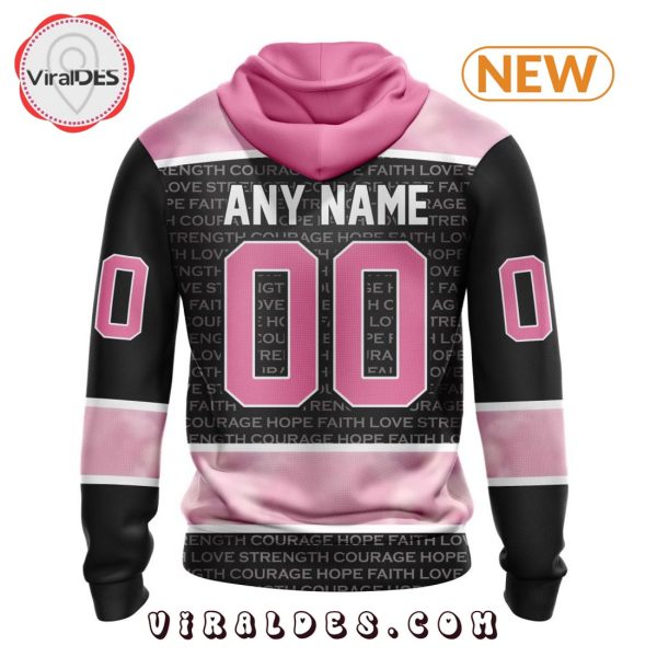 NHL Calgary Flames Special Pink Fight Breast Cancer Design Hoodie