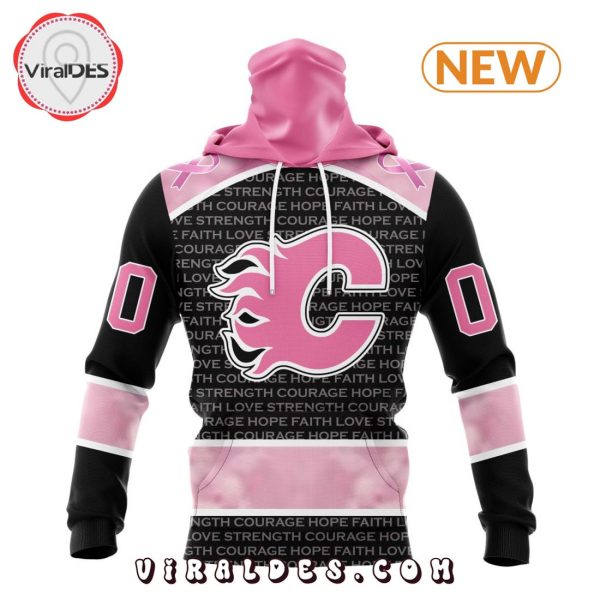 NHL Calgary Flames Special Pink Fight Breast Cancer Design Hoodie