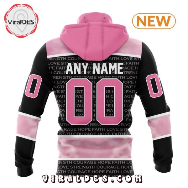 NHL Calgary Flames Special Pink Fight Breast Cancer Design Hoodie