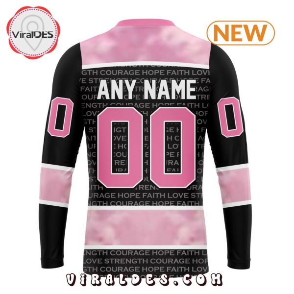 NHL Calgary Flames Special Pink Fight Breast Cancer Design Hoodie