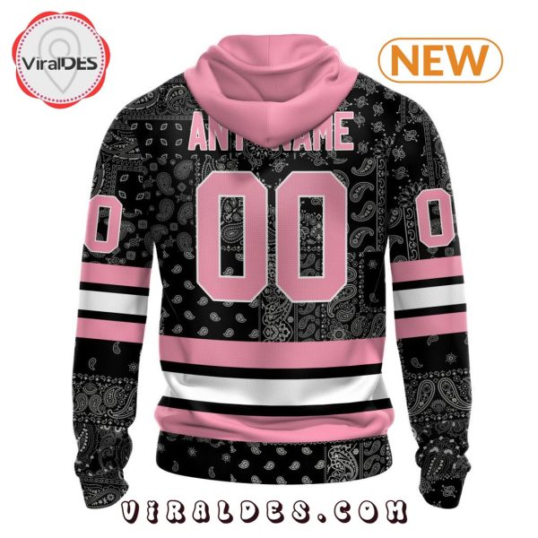 NHL Calgary Flames Special Pink Paisley Design Hoodie