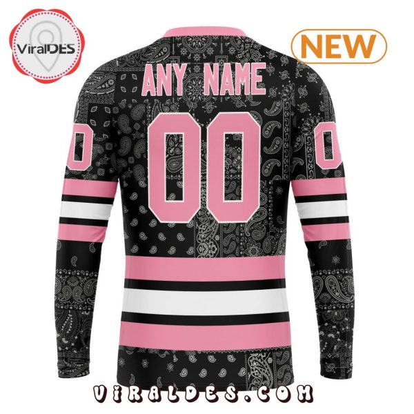 NHL Calgary Flames Special Pink Paisley Design Hoodie