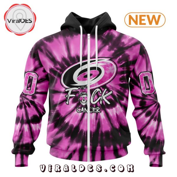 NHL Carolina Hurricanes Special Pink F!ck Cancer Design Hoodie