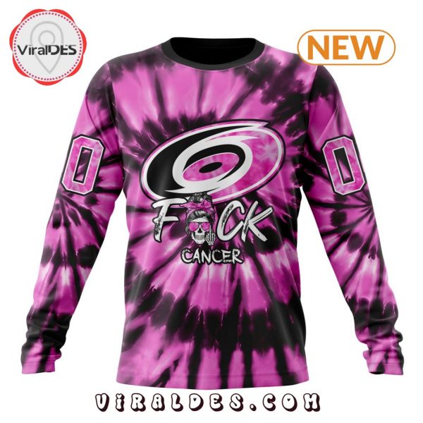 NHL Carolina Hurricanes Special Pink F!ck Cancer Design Hoodie