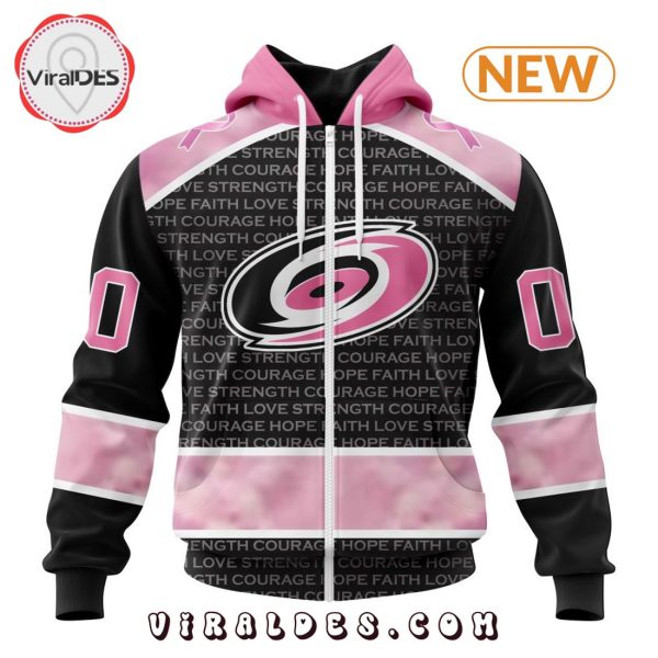 NHL Carolina Hurricanes Special Pink Fight Breast Cancer Design Hoodie