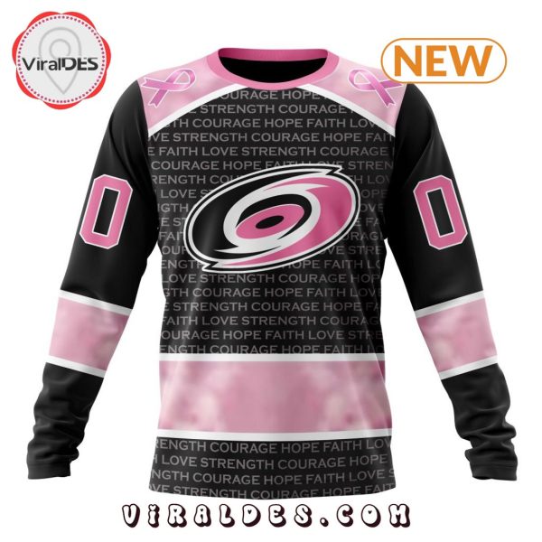 NHL Carolina Hurricanes Special Pink Fight Breast Cancer Design Hoodie