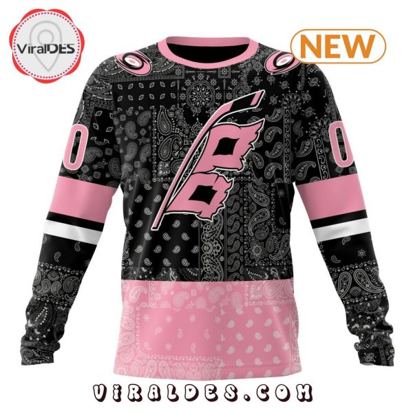 NHL Carolina Hurricanes Special Pink Paisley Design Hoodie