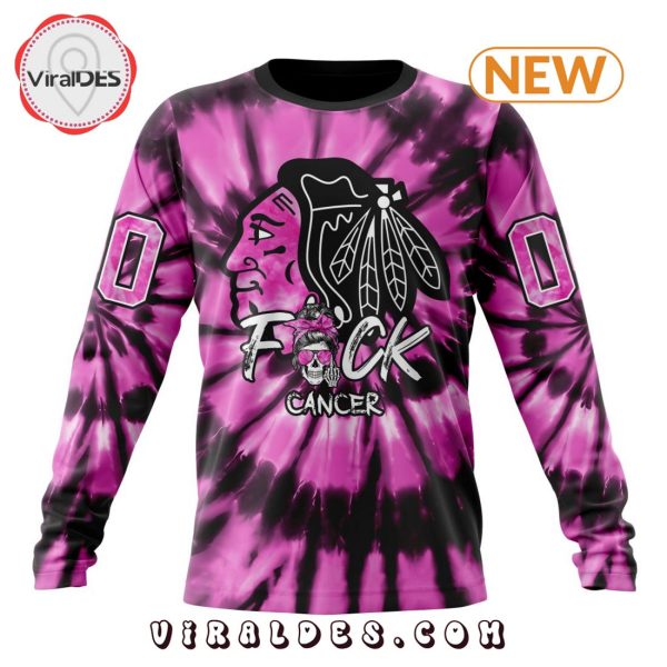 NHL Chicago Blackhawks Special Pink F!ck Cancer Design Hoodie