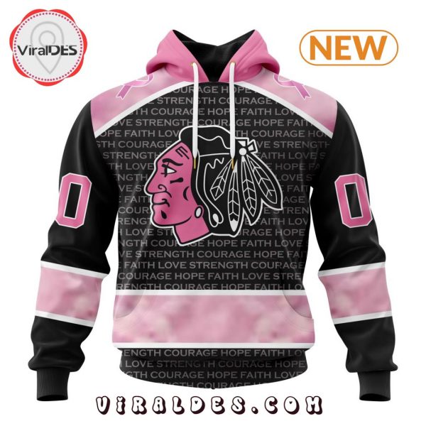 NHL Chicago Blackhawks Special Pink Fight Breast Cancer Design Hoodie