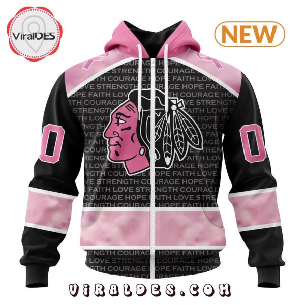 NHL Chicago Blackhawks Special Pink Fight Breast Cancer Design Hoodie