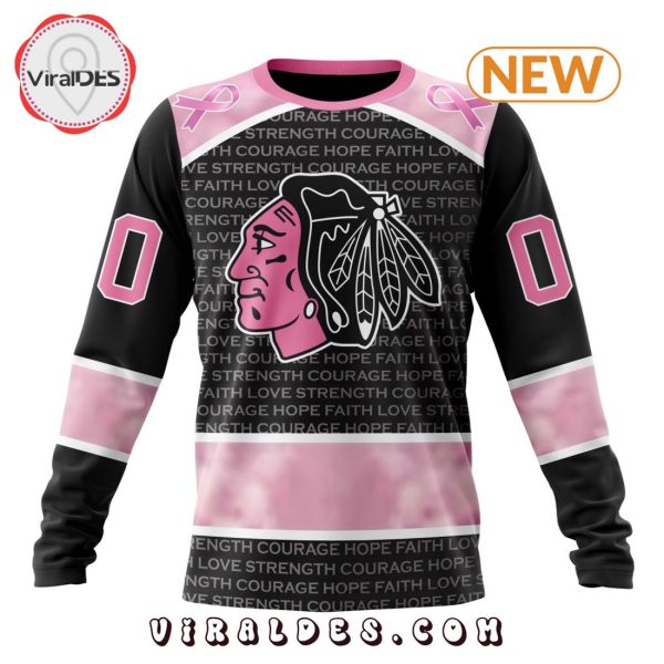 NHL Chicago Blackhawks Special Pink Fight Breast Cancer Design Hoodie