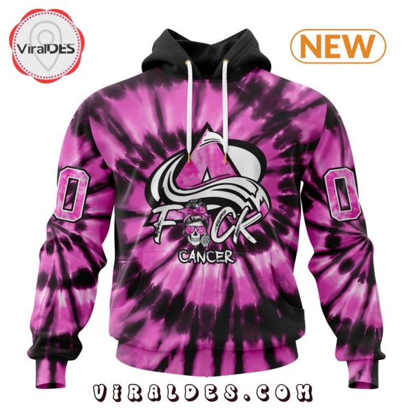 NHL Colorado Avalanche Special Pink F!ck Cancer Design Hoodie