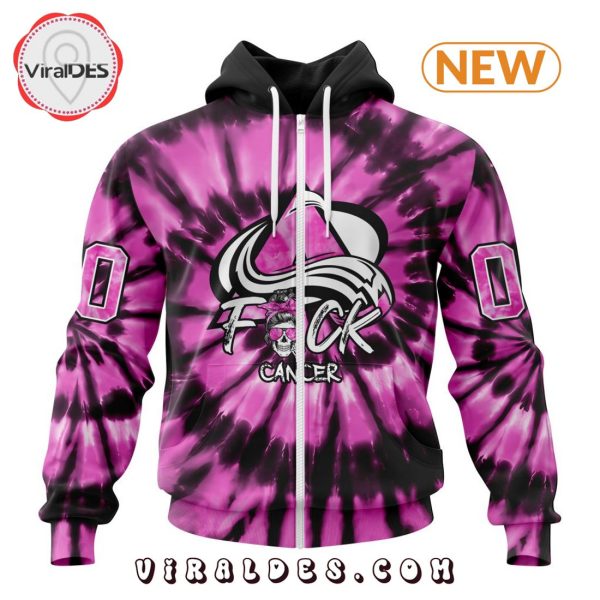 NHL Colorado Avalanche Special Pink F!ck Cancer Design Hoodie