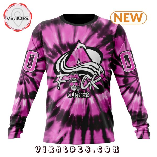 NHL Colorado Avalanche Special Pink F!ck Cancer Design Hoodie