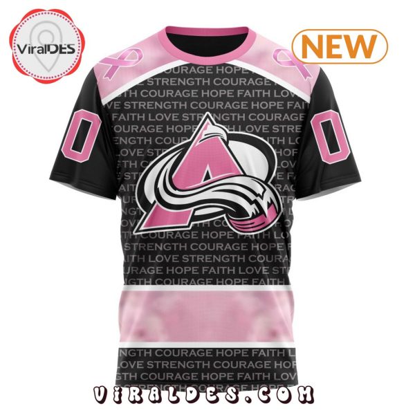 NHL Colorado Avalanche Special Pink Fight Breast Cancer Design Hoodie