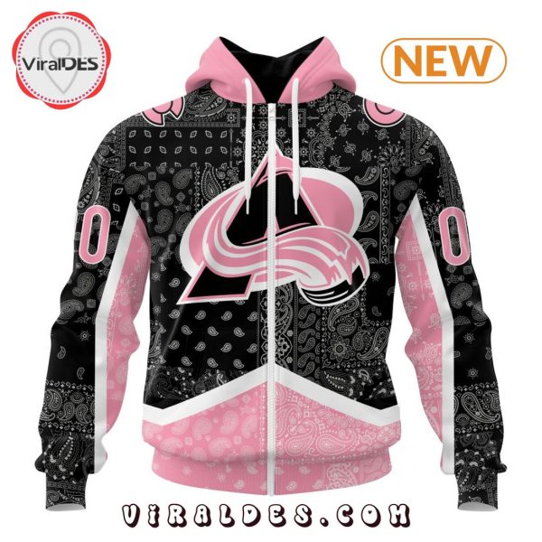 NHL Colorado Avalanche Special Pink Paisley Design Hoodie